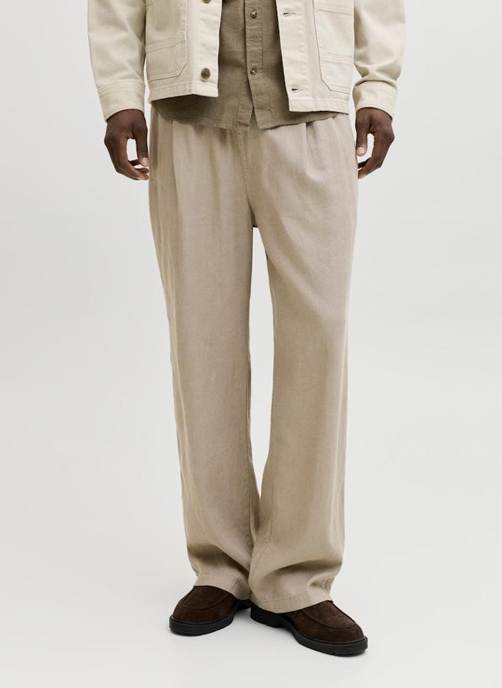 JACK & JONES Bill Andros Linen Blend Jogger Pants - Image 1